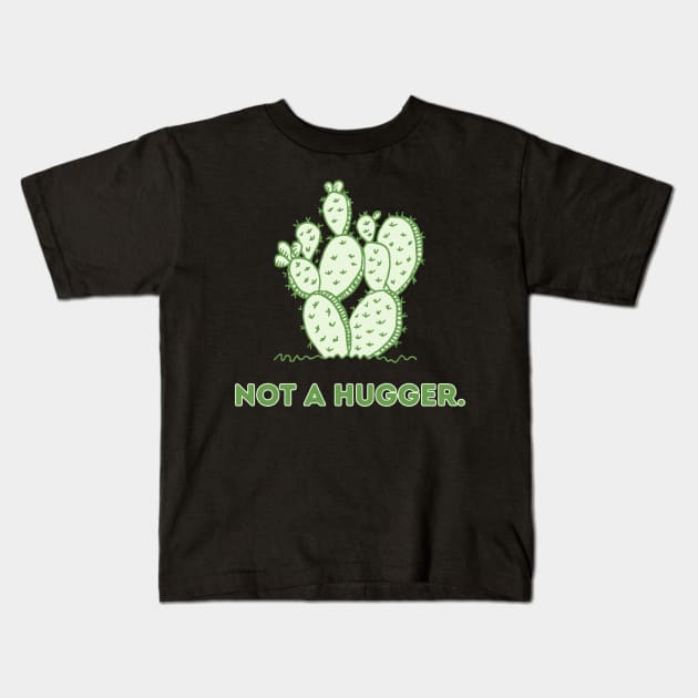 Not a hugger. Kids T-Shirt by capesandrollerskates 